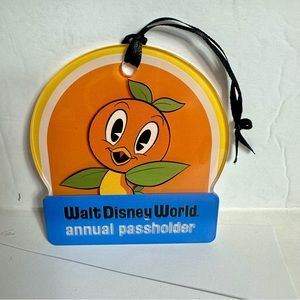 Disney Parks Orange Bird Annual Passholder Acrylic Christmas Ornament New.